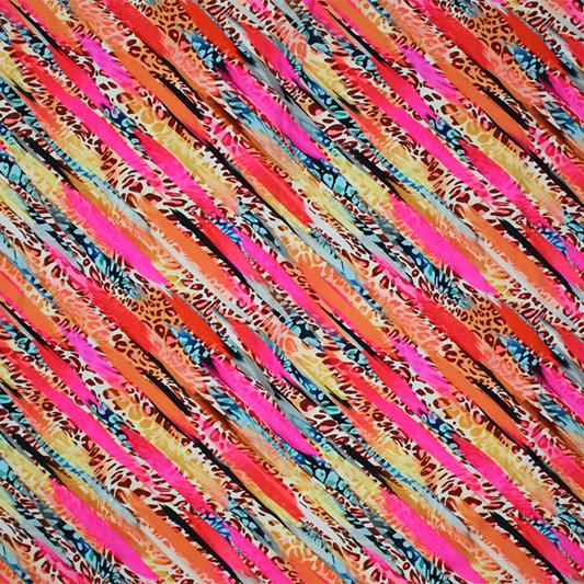 Striped Jungle Printed Spandex | Blue Moon Fabrics