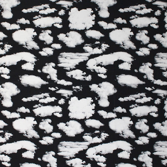 Midnight Clouds Printed Spandex | Blue Moon Fabrics