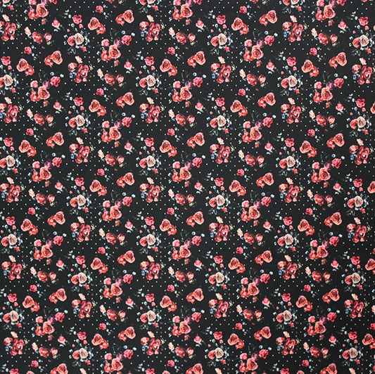 Rose Garden Printed Spandex | Blue Moon Fabrics