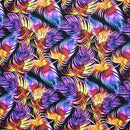 Rainbow Palms Leaves Printed Spandex | Blue Moon Fabrics