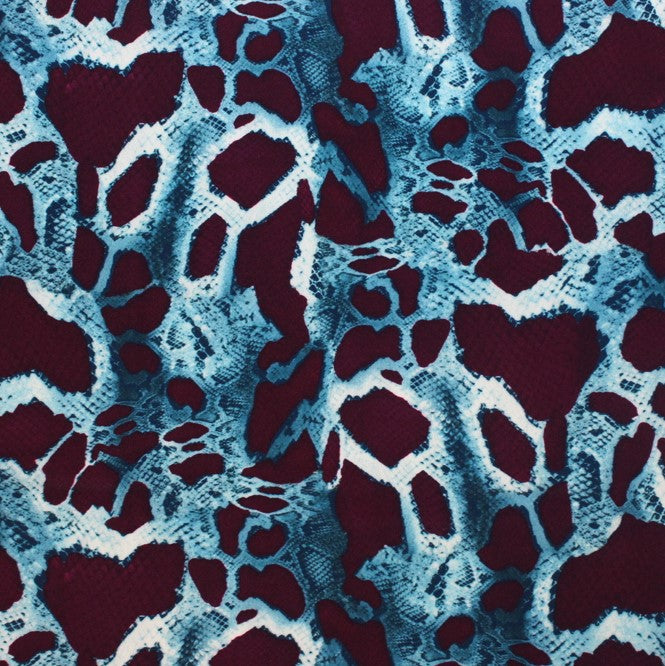 Purple Snake Skin Printed Spandex | Blue Moon Fabrics