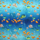 Epic Aquarium Printed Spandex Fabric | Blue Moon Fabrics