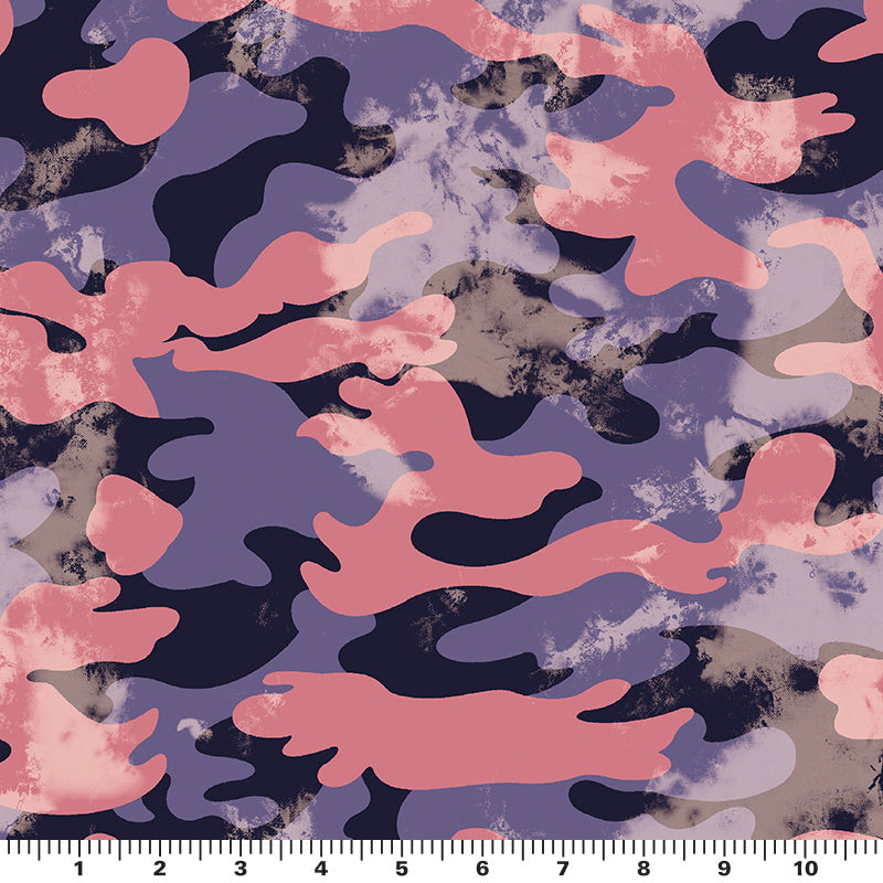 Smokey Camo Printed Spandex Fabric | Blue Moon Fabrics