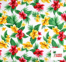 Dual Color Tropical Clusters Peachskin Fabric | Islands Fabric