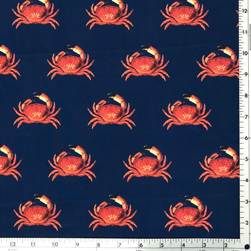 Feeling Crabby Printed Spandex | Blue Moon Fabrics