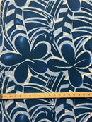 2nd measurement for Plumeria Flower Polyester Fabric