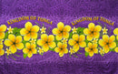 Purple colored Plumeria Kingdom of Tonga Rayon Sarong