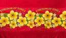 Red colored Plumeria Kingdom of Tonga Rayon Sarong