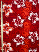 33 " Plumeria Traditional Tattoo background Peachskin Fabric