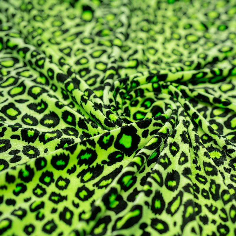 Pug Leopard Primo Stretch Velvet Fabric | Blue Moon Fabrics