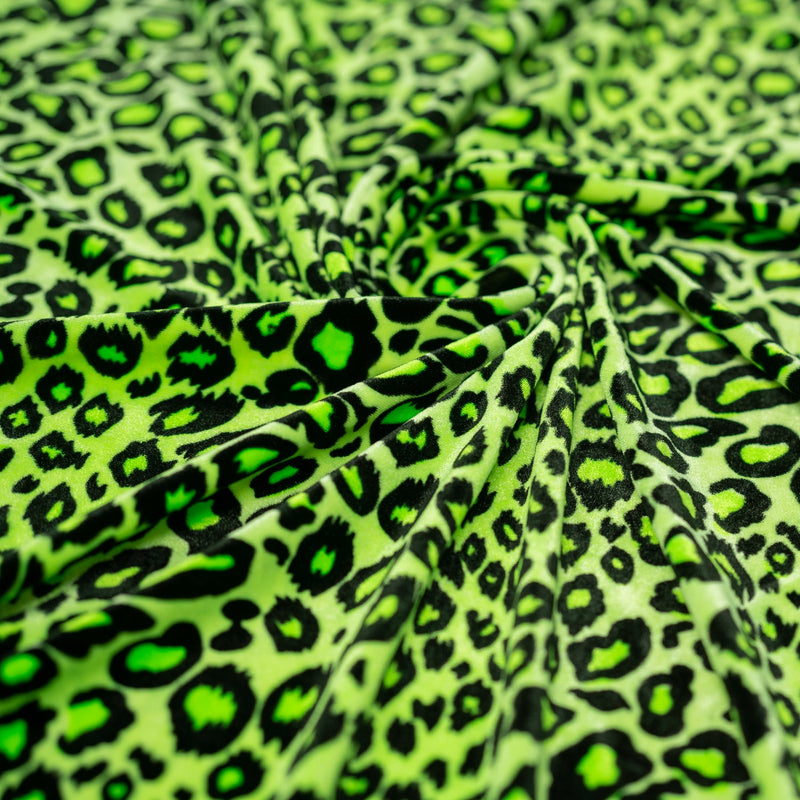 Pug Leopard Primo Stretch Velvet Fabric | Blue Moon Fabrics