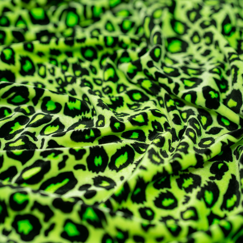 Pug Leopard Primo Stretch Velvet Fabric | Blue Moon Fabrics