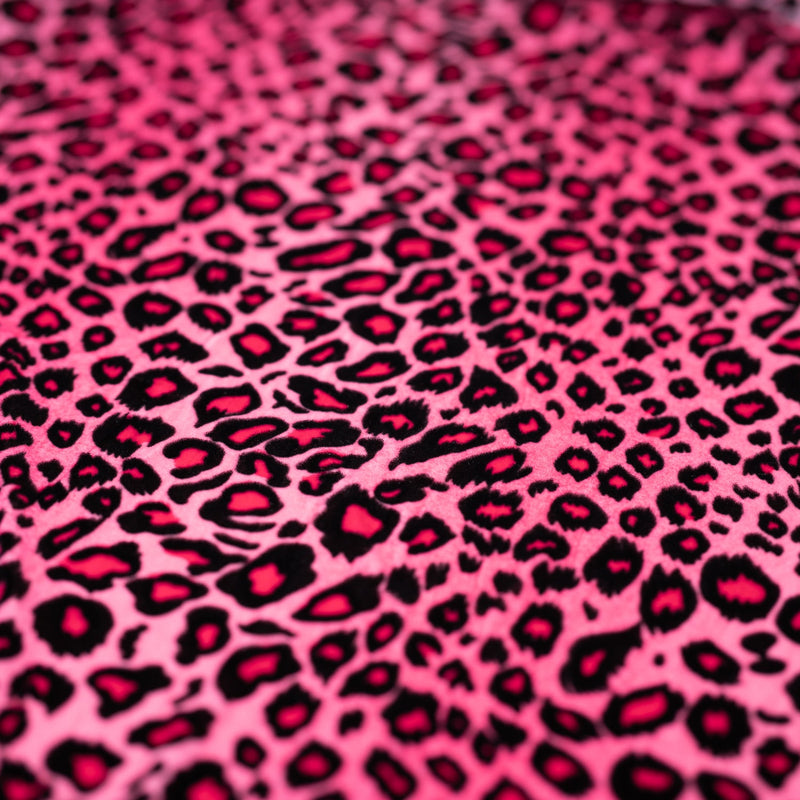 Pug Leopard Primo Stretch Velvet Fabric | Blue Moon Fabrics