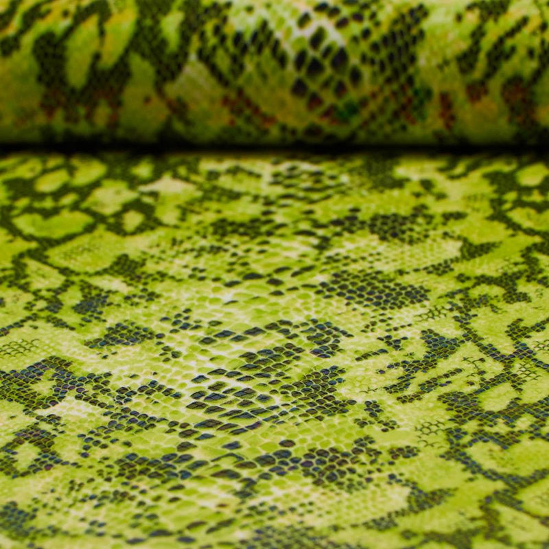 Rattlesnake Foil Printed Spandex | Blue Moon Fabrics