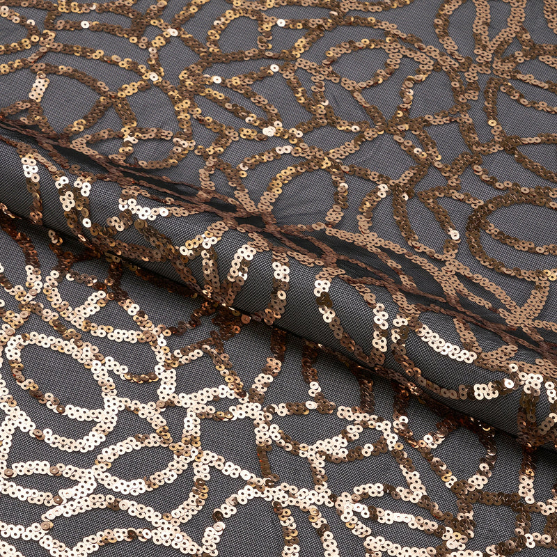 Revolve Sequin on Stretch Mesh Fabric | Blue Moon Fabrics