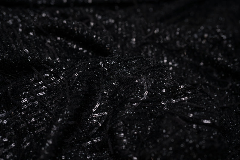 Shimmy Polyester Mesh with Dangle Sequin Fabric | Blue Moon Fabrics