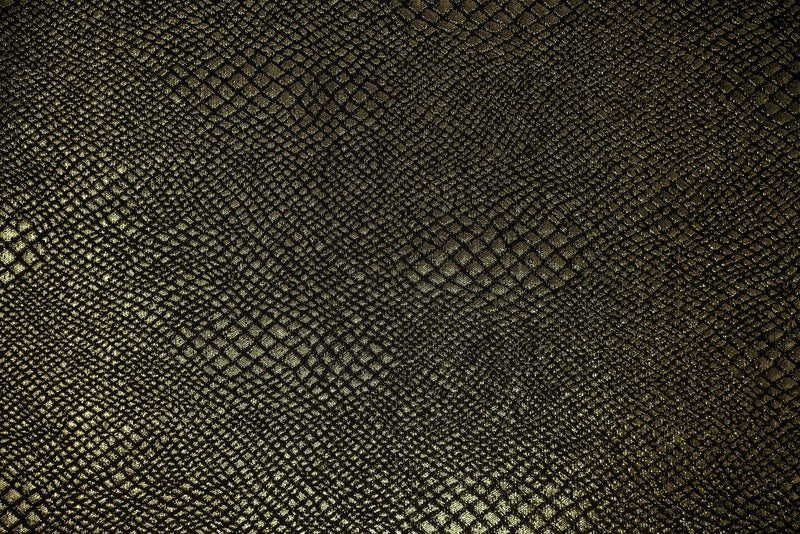 Snake Skin Scales Metallic Brocade Fabric | Blue Moon Fabrics