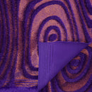Sonic Swirl Embossed Foiled on Stretch Velvet Fabric | Blue Moon Fabrics