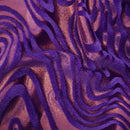 Sonic Swirl Embossed Foiled on Stretch Velvet Fabric | Blue Moon Fabrics