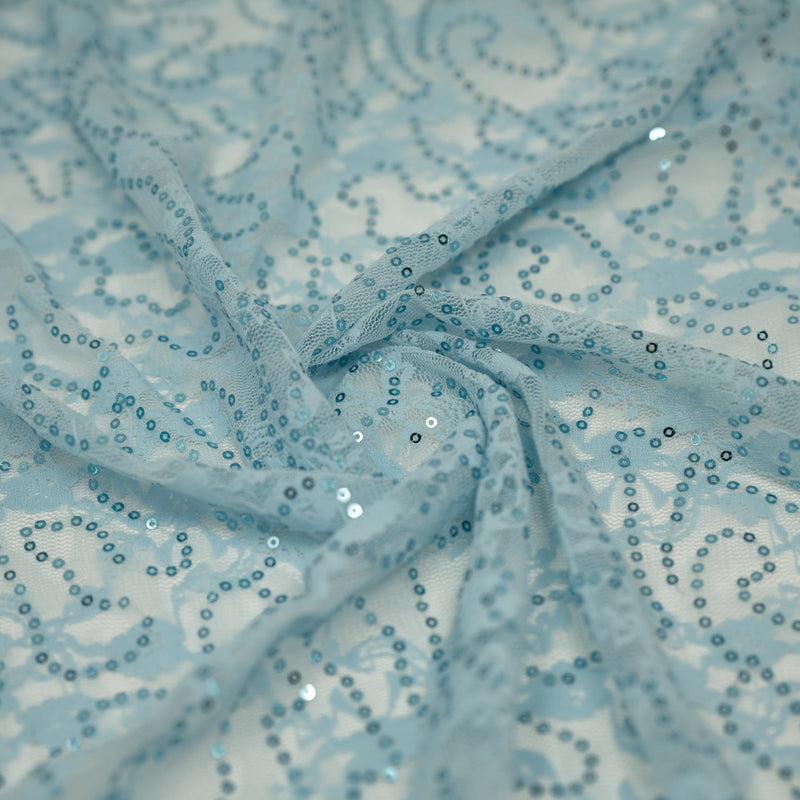 Sophia Stretch Lace Sequin | Blue Moon Fabrics