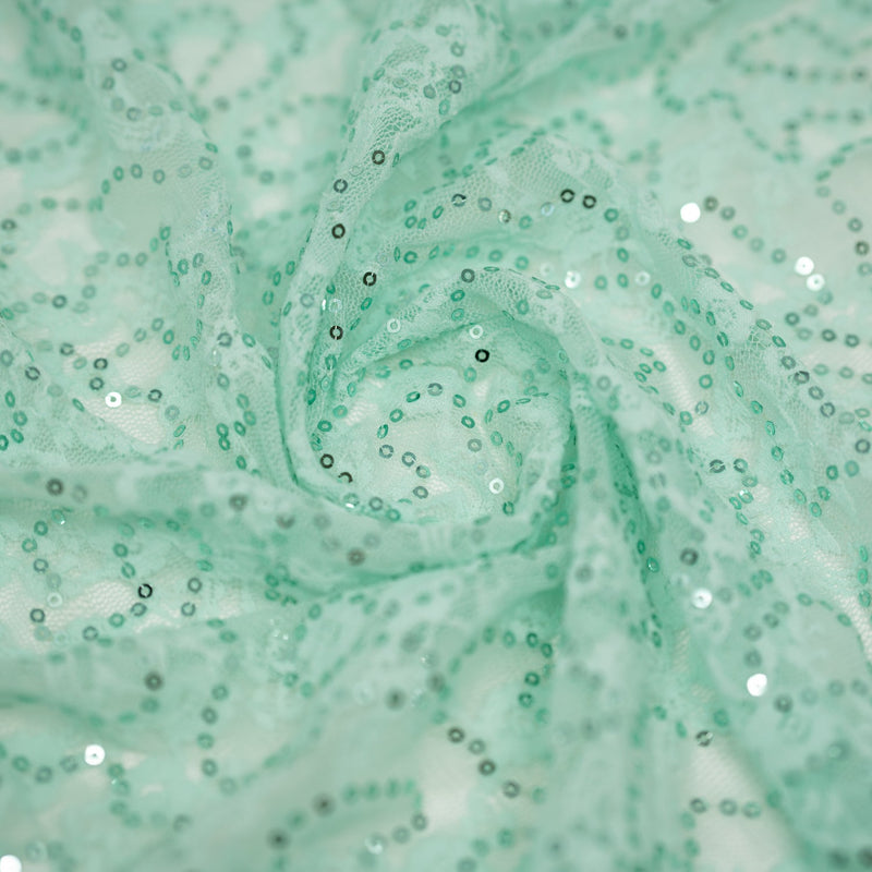 Sophia Stretch Lace Sequin | Blue Moon Fabrics