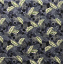 Charcoal colored Split Leaf Hammock Fern Fabric