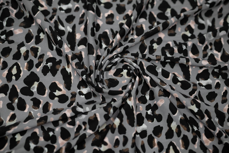 Sporty Leopard Printed Spandex Fabric | Blue Moon Fabrics