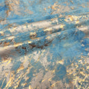 Squall Foiled Tie Dye Spandex Fabric | Blue Moon Fabrics