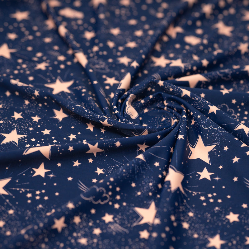 Star Bright Printed Spandex Fabric | Blue Moon Fabrics