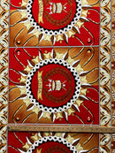 1st measurement of Tongan Seal Double Border Cotton Light-Barkcloth Fabric 