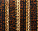 Brown, Mocha, Black Traditional Fiji Cotton Fabric