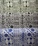 2nd image of Green Traditional Polynesian Tapa Polyester Fabric
