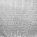 White colored Traditional Polynesian Tapa design Polyester Fabric