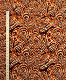 2nd measurement of Traditional Polynesian Tattoo Swirl design Cotton Light Barkcloth Fabric