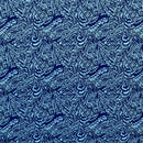 Royal colored Traditional Polynesian Tattoo Swirl design Cotton Light Barkcloth Fabric