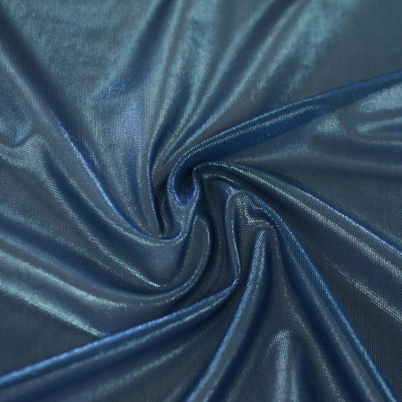 Ultrasheen Foiled Power Mesh Fabric | Blue Moon Fabrics