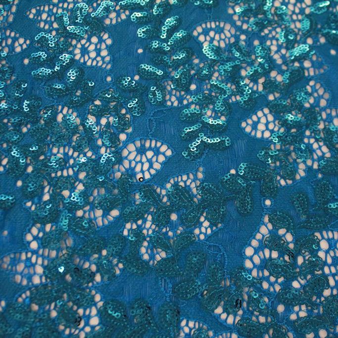 Wisteria Stretch Lace Sequin | Blue Moon Fabrics