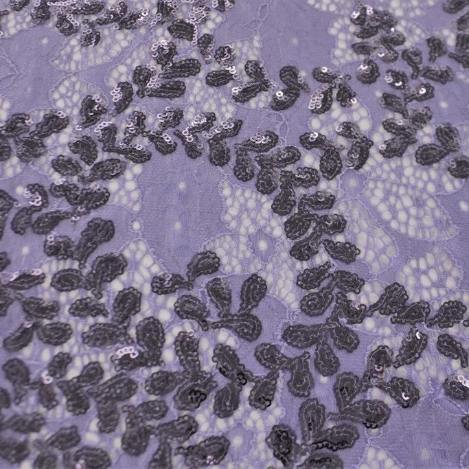 Wisteria Stretch Lace Sequin | Blue Moon Fabrics