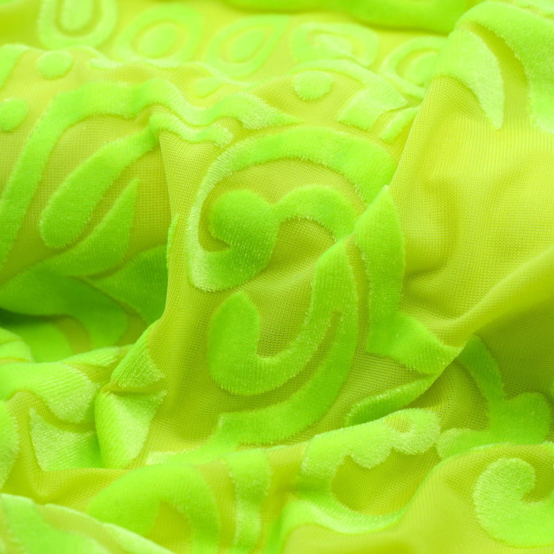 Ice Burnout Stretch Velvet Fabric | Blue Moon Fabrics