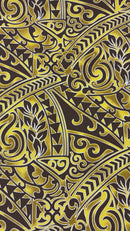 Traditional Polynesian Tattoo Triangle formation Design Poly-Cotton Fabric| Islands Fabric