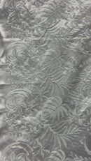 White Island Floral Bloom Bridal Embroidery Polyester Fabric | Islands Fabric