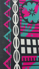Traditional Polynesian Geometric Flower Design Cotton Fabric | Islands Fabric