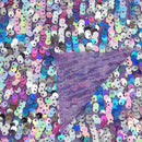 Space Jam Stretch Mesh Sequin Fabric | Blue Moon Fabrics