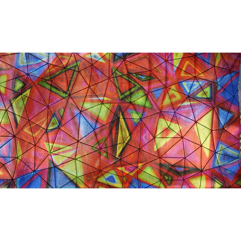 Triad Foiled Spandex Fabric | Blue Moon Fabrics