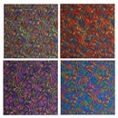 Traditional Polynesian Tattoo Design Watercolor Fabric | Polyester