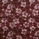Hibiscus on Traditional Tapa design Polyester Fabric | Islands Fabric