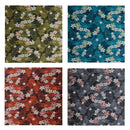 Traditional Polynesian Tattoo Plumeria Tiare Design Peachskin Fabric | Islands Fabric