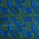 Traditional Tongan Geometric Design Peachskin Fabric | Islands Fabric