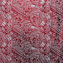 Traditional Polynesian Tattoo Hibiscus Design  Polyester Foil Fabric | Islands Fabric