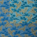 Island Aveca Palm | Polyester Fabric Sky Blue